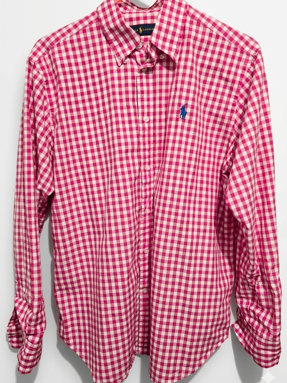 Ralph Lauren Men's Pink Gingham Button-Down Shirt